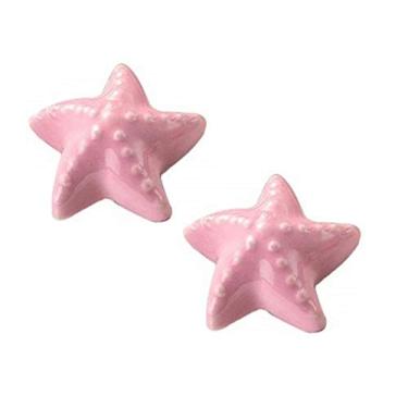 Imagem de Puxador de armário, 2 peças de maçaneta criativa em forma de cerâmica para gaveta de armário porta de guarda-roupa (rosa)