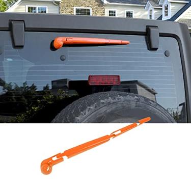 Imagem de SQQP Acabamento Decorativo Da Palheta Do Limpador De Para-Brisa Traseiro Para Jeep Wrangler Jk Jku 2007-2018 (Laranja)