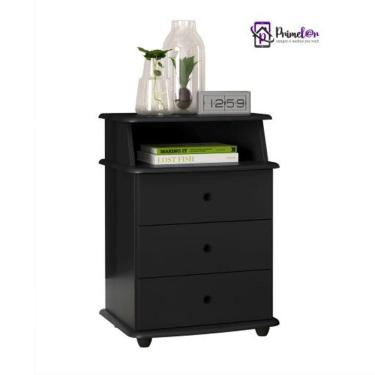 Imagem de Mesa De Cabeceira Com 3 Gaveta E Nicho Luxo