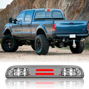 Imagem de Luz de freio de terceira parada de alta montagem, compatível com Ford Super Duty/Ranger/Mazda B-Series terceiro centro de carga traseira LED 3ª luz traseira de freio (cromada) 1999-2016