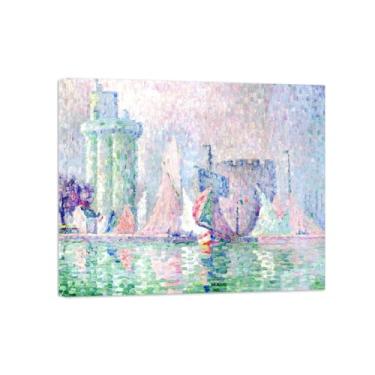 Imagem de Paul Signac Famosas Pinturas-Impressas em Tela-Bacia inundação-Moderno Pôster Decoração Sala de Estar e Quarto 20x25cm8x10in Tela Embrulhada