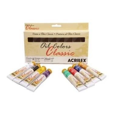 Imagem de Estojo Tinta A Óleo Colors Classic Com 8 Bisnagas Acrilex
