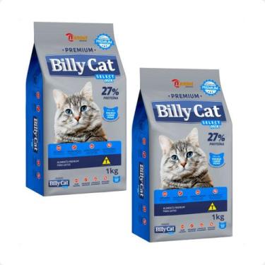 Imagem de Kit 2 Ração Billy Cat Select Gatos Adultos Mix - 1Kg