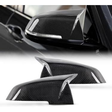 Imagem de Tampas de espelho de fibra de carbono para BMW F20 F22 F23 F30 F31 F32 F33 F36 F87 M2 X1 acessórios, tampas de reposição para espelhos retrovisores laterais, acessórios de carro decorativos, 1 par