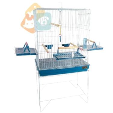 Imagem de VIVEIRO GAIOLA CALOPSITA PASSÁROS AVES TRIPLEX JEL PLAST (ATENÇÃO DOIS MODELOS NO ANÚNCIO LEIA A DESCRIÇÃO)(CONFORT BRANCO-AZ)