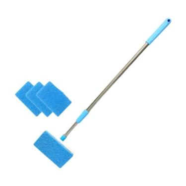 Imagem de Ioensy Escova de limpeza de aquário 55-95 cm Cabo telescópico Multiuso Fácil de usar Limpador resistente Leve para aquário, Cabeça Quadrada 3