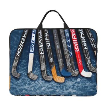 Imagem de Capa para laptop com palitos de hóquei no gelo de 14 polegadas, bolsa de transporte para computador, à prova de choque, capa protetora para notebook, bolsa portátil para laptop, bolsa à prova d'água