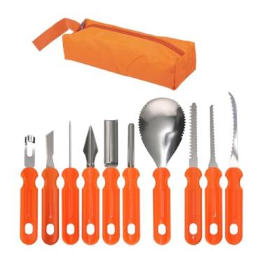 Imagem de Sclmgo Kit Completo para Decoração de Abóboras Ferramentas Duráveis E Fáceis de Usar Permitem Criações Originais Adequado para Crianças E Adultos Supervision, 10 Peças