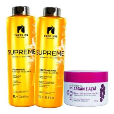 Imagem de Escova progressiva Supreme Não Amarela Cabelos loiros Hidratação e Rea