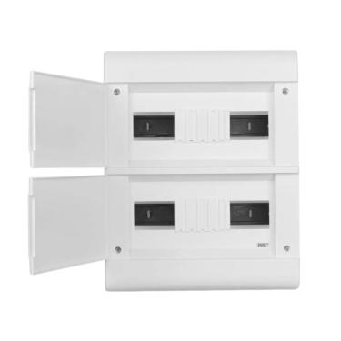 Imagem de Quadro De Distribuicao Embutir Tampa Branca 24 Minidisjuntores - Steck