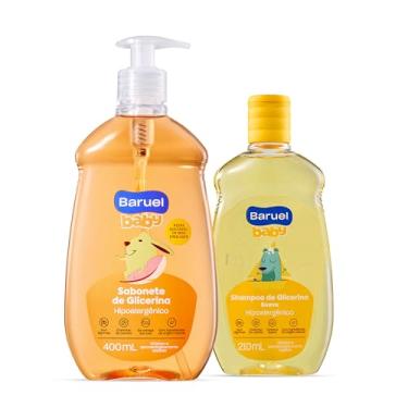 Imagem de Kit Banho do Bebê (Sabonete Bebê Glicerina 400ml + Shampoo Suave 210ml) - Baruel Baby