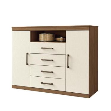 Imagem de Cômoda Santos Andirá Havana Master 2 Portas e 4 Gavetas, JATOBA/AREIA