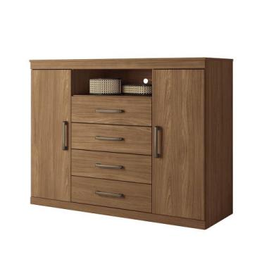 Imagem de Cômoda Santos Andirá Havana Master 2 Portas e 4 Gavetas, JATOBA