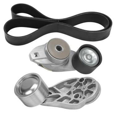 Imagem de VANJING Tensor de correia com conjunto de polia compatível com substituição de motor de caminhão Volvo D13 para 21714847 20582558 20582557