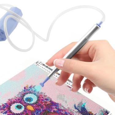 Imagem de Caneta elétrica de pintura artística de strass com 3 pontas de broca, caneta a vácuo de arte de diamante, kit de canetas de arte de strass a vácuo, alimentada por USB, multiuso para adultos faça você