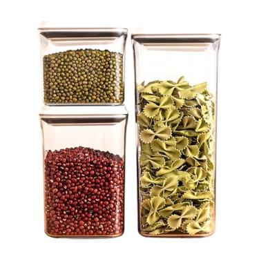 Imagem de Conjunto de 3 Potes Herméticos com Tampa, Vedação Eficiente, Ideal para Cozinha