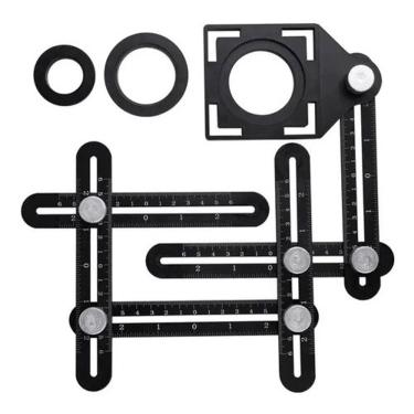 Imagem de Régua Multi Ângulo Esquadro Ajustável Medidora Gabarito