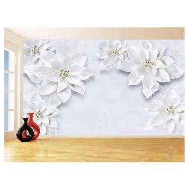 Imagem de Papel De Parede 3D Floral Textura Sala Flores 3,5M Xfl296