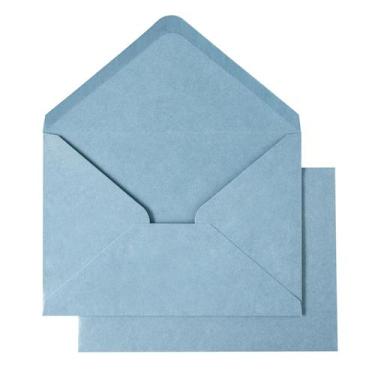 Imagem de ponatia 50 peças A7, envelope azul empoeirado fosco, 13x19 cm