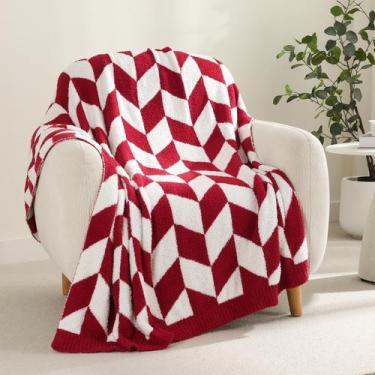 Imagem de Cobertor Snuggle Sac Red Chevron Throw 127x152 cm Soft Cozy