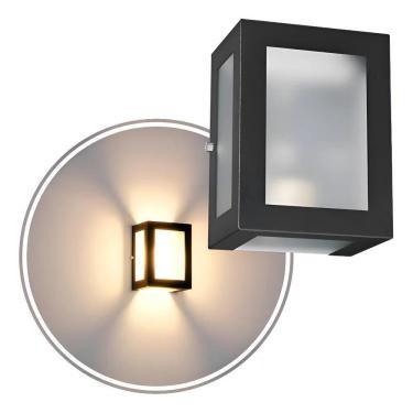 Imagem de Arandela 5 Vidros Externa Luminária De Parede E27 Cor Preto