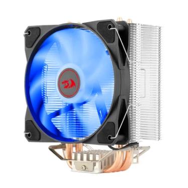 Imagem de Cooler Para Processador Redragon TYR, LED Azul, Intel e AMD, 120mm, PWM, FAN, 4 Heat Pipes, TDP 130W - CC-9104B