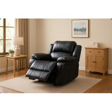 Imagem de Poltrona Couro Discovery Giratória Reclin Papai Mamãe Vovô