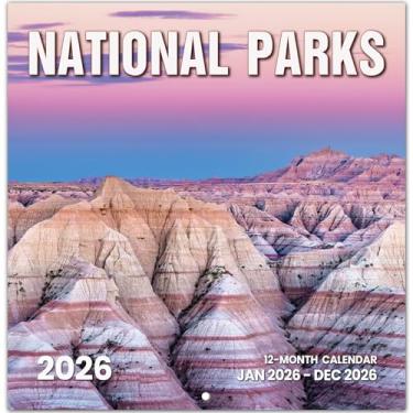 Imagem de Calendário 2026, calendário mensal de parede dos parques nacionais de 2026 de novembro de 2025 a dezembro de 2026, calendário de parede suspenso, aberto de 29,5 cm x 61 cm, layout de página inteira