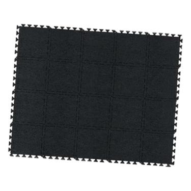 Imagem de IEUDNS Tapetes de feltro para exercícios 11,8x11,8" 20 peças acessórios resistentes ao desgaste para proteção de academia piso de academia multiuso 1 cm, Preto