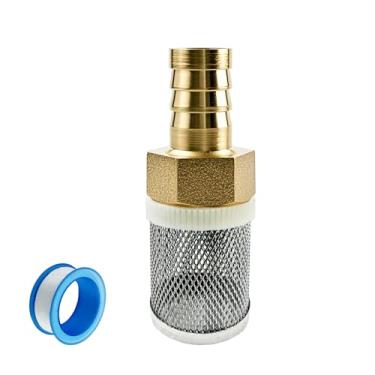 Imagem de Conexão de mangueira de junta de tubo de cobre com filtro de aço inoxidável de 16 mm, para jardim, piscina, aquário, peixes, filtro, filtro de entrada de mangueira, filtros de sucção reduzem a entrada