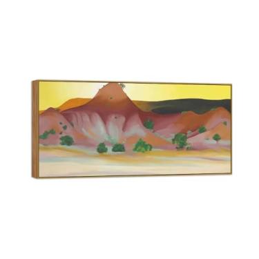 Imagem de Georgia O'Keeffe Famosa arte de parede impressões em tela pronto para pendurar - Hills to West-quadro de madeira para decoração de sala de estar 50 x 100 cm 20 x 39 pol