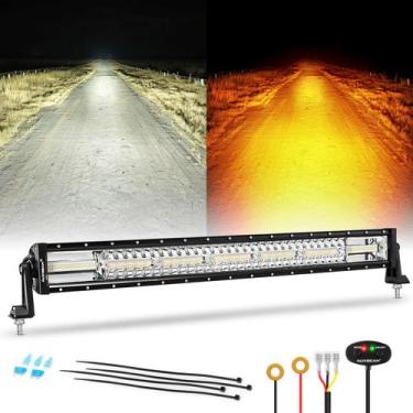 Imagem de Barra de Luz LED Auxbeam de 30 pulgadas 180W Ámbar y Blanco 6 Modos