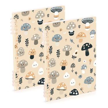 Imagem de Burbuja Cadernos com nome, papel pautado universitário A5 com 60 folhas, fichário para escritório, 2 unidades