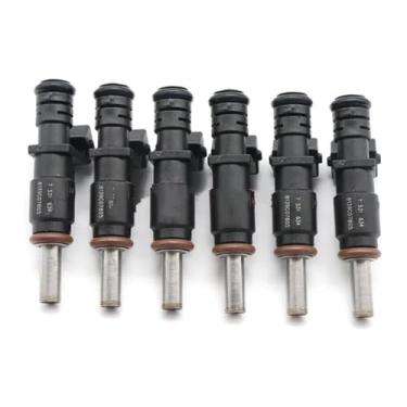Imagem de Conjunto de 6 injetores de combustível para carro, código 13537531634, compatíveis com BMW 328i, X3, X5, Z4, 128i, 528i, 525i, 530i, 325i e 330i (códigos: 7531634, 7531634-6N e 75316346N).