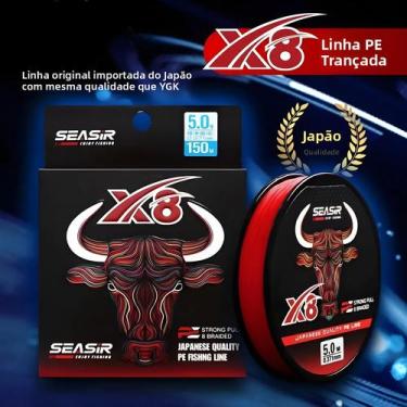 Imagem de Linha De Pesca Trançada RedBull 8 150M 0.8-5.0 12-50LB Alta Resistênci