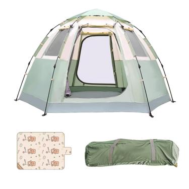 Imagem de NRNQMTFZ Barraca de acampamento familiar, barraca de acampamento pop-up, barraca de cúpula para 5-8 pessoas - bolsa removível para chuva e transporte - fácil de montar - ótimo para acampamento