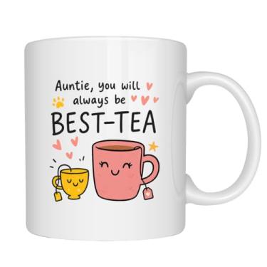 Imagem de EZCLASSY - Caneca fofa de melhor chá para mãe, avô, tia, presente engraçado para amantes de chá, caneca kawaii fofa para mulheres familiares, xícara de chá de café para aniversário, dia das mães