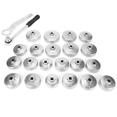 Imagem de KIMISS 23 Peças Chave de Filtro de óleo Tipo Copo Kit de Ferramentas Adaptador de Remoção de Soquete Com Chave Inglesa para Fácil Troca de Filtro