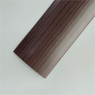 Imagem de Tiras de cobertura de piso autoadesivas de 1 m, tira de transição de piso, barras de limite, tiras de união de piso de perfil de transição, tira divisória de porta (madeira de nogueira, 76 mm/3