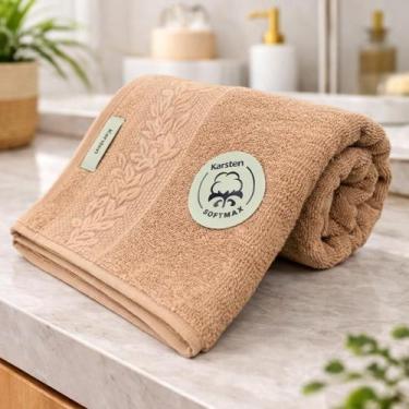 Imagem de Toalha Banho Karsten Provence Algodão Barra Jacquard Grossa, DESERTO 6
