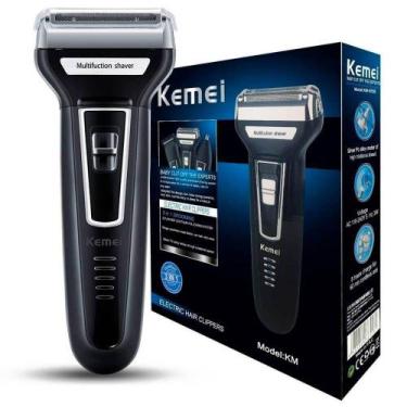Imagem de Maquina Corte Cabelo Barba E Depilação Kemei Preto 3 Em 1