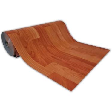 Imagem de Passadeira Em Manta Vinilico Similar Laminado Por Metro Madeira Marrom Claro