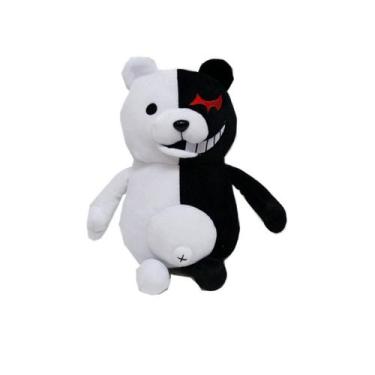 Imagem de Boneca de pelúcia Monokumas preta e branca de 25 cm para crianças - yi
