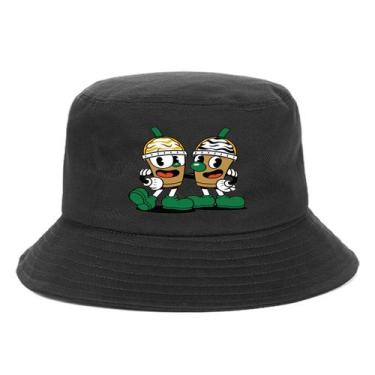 Imagem de Sun Bucket Hat Cupheads Anime para adultos, algodão unissex - Yiweisai