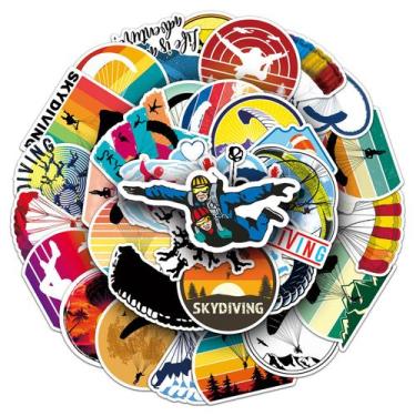 Imagem de Adesivos, 50 unidades/lote, vinil para paraquedismo, adesivos de grafi