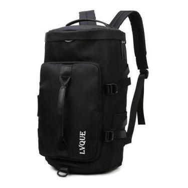 Imagem de Bolsa Mochila Mala Viagem De Mão Impermeavel Esportiva - LV, Preto