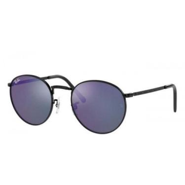 Imagem de Óculos De Sol Unissex Ray-Ban RB3637 002/G1 50 NEW ROUND, Preto