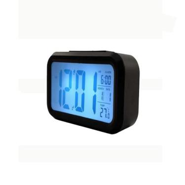 Imagem de Relógio De Mesa Digital C/ Despertador Light Sensor Original - MRS, Pr