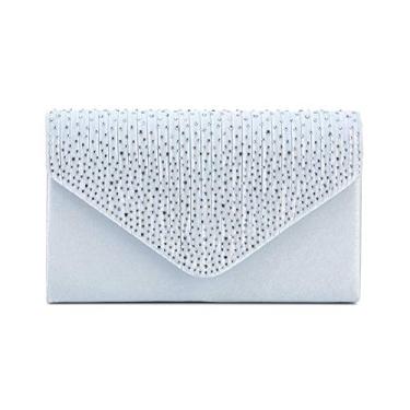 Imagem de Nodykka Bolsas e bolsas envelope para noite bolsa tiracolo clássica festa de casamento bolsa de ombro para mulheres, Azul claro, One Size