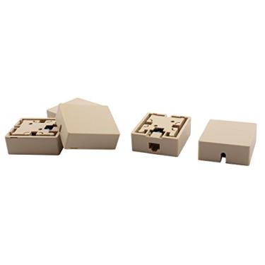 Imagem de uxcell RJ45 8P8C Cat5 Cabo de rede Ethernet para montagem de parede, caixa conectora, 5 peças